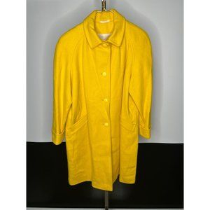 S.B.II Bitterman Vintage Womens 9/10 Trench Coat Bright Yellow Stylish
